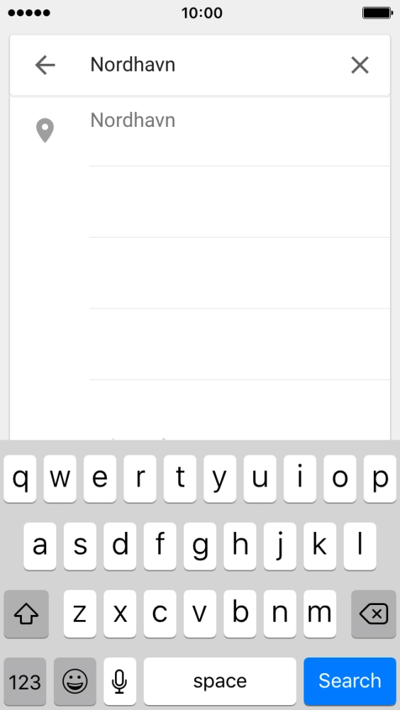 Press the required destination.