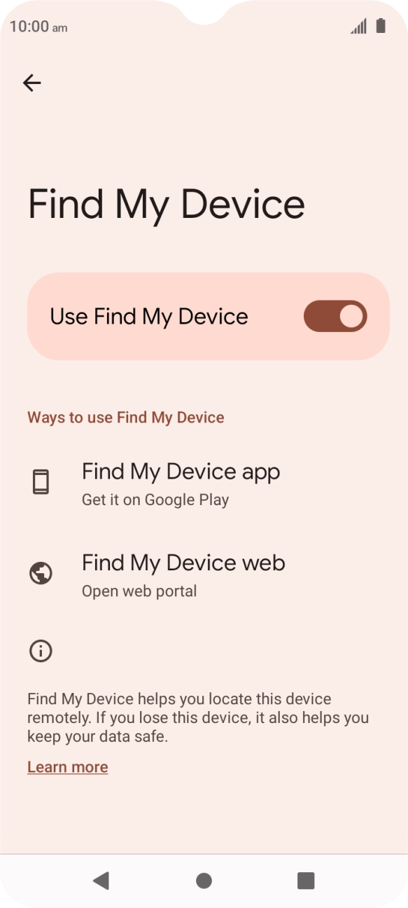 Press the Home key to return to the home screen.