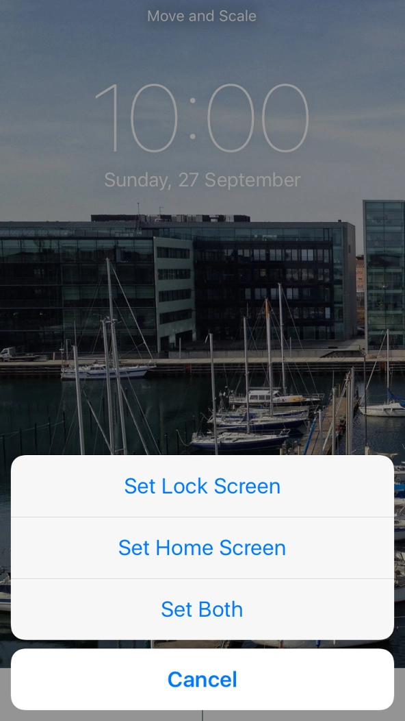 Press the required setting.