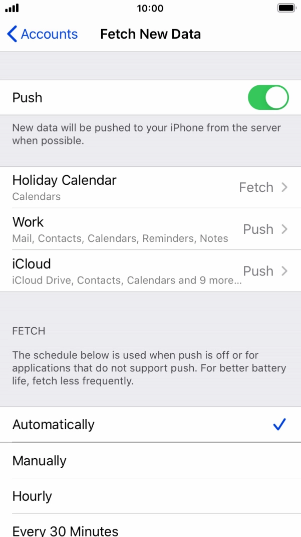 Press the Home key to return to the home screen.