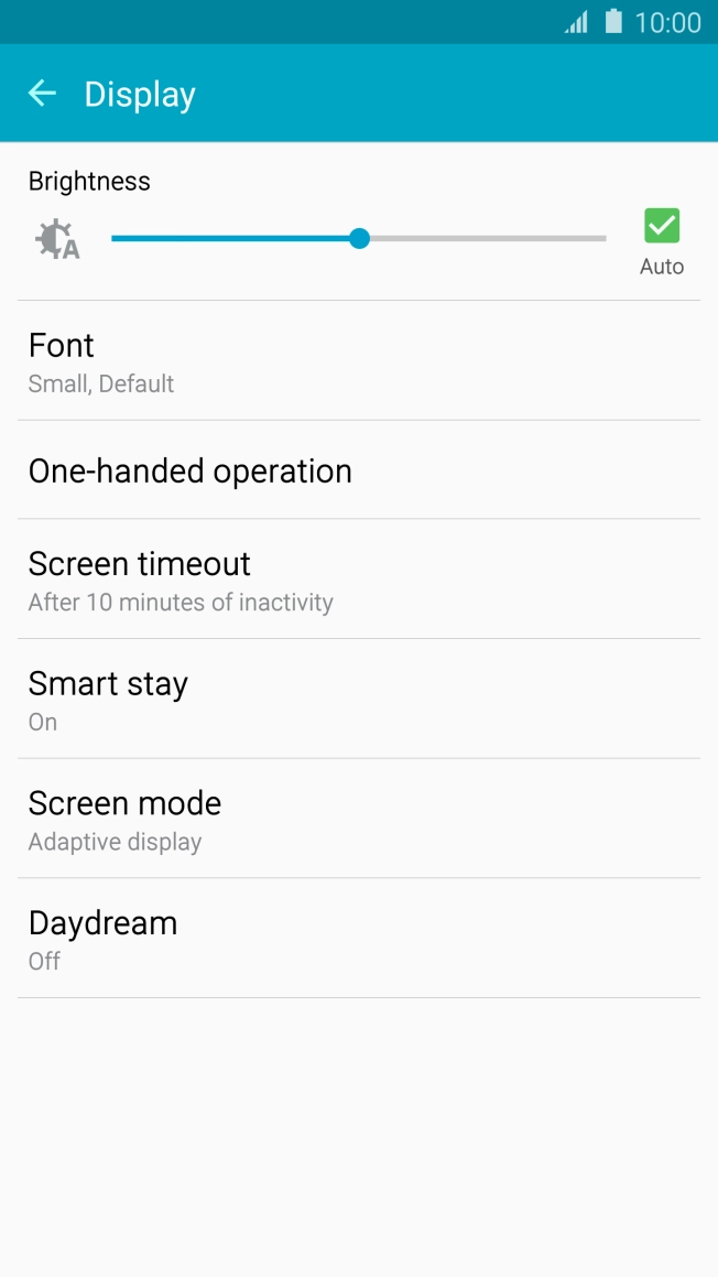 Press Screen timeout.