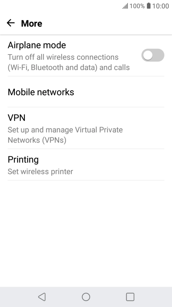 Press Mobile networks.