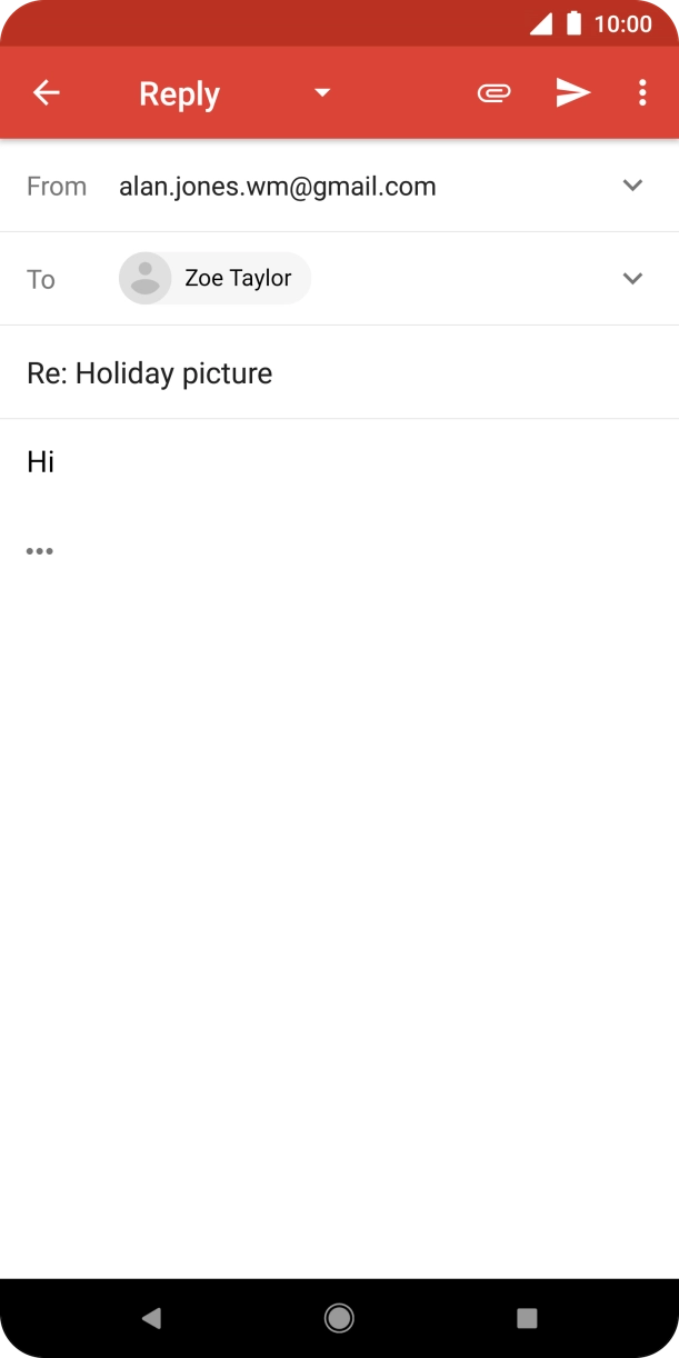 Press the send icon.