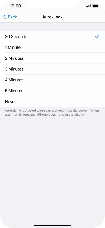 Press the required setting. Press the required setting.