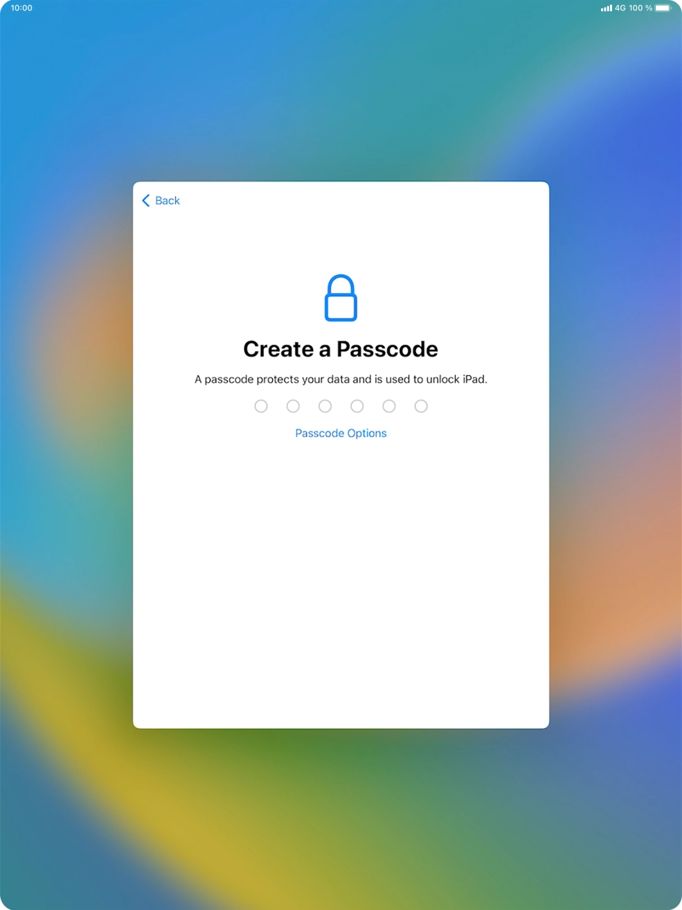 Press Passcode Options.