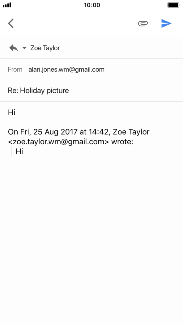 Write the required text and press the send icon. Write the required text and press the send icon.