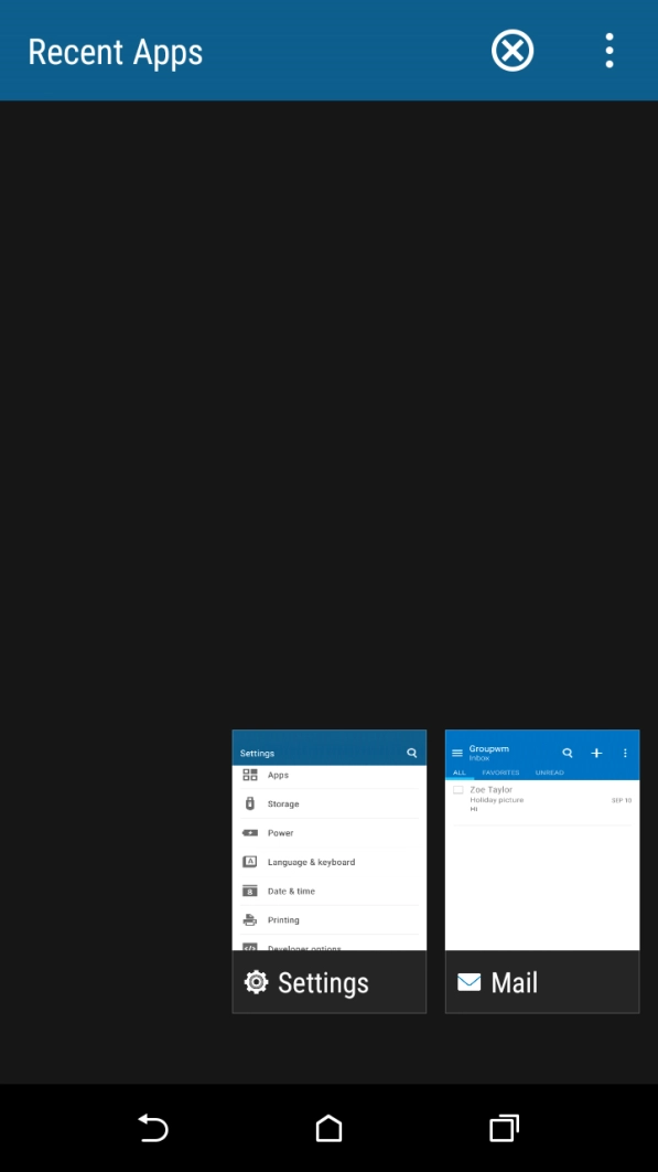 Press the end icon. Press the end icon.