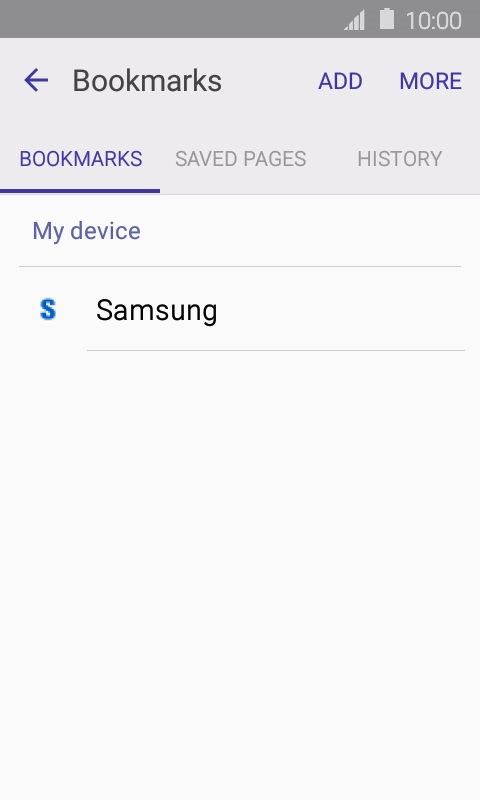 Press the required bookmark.