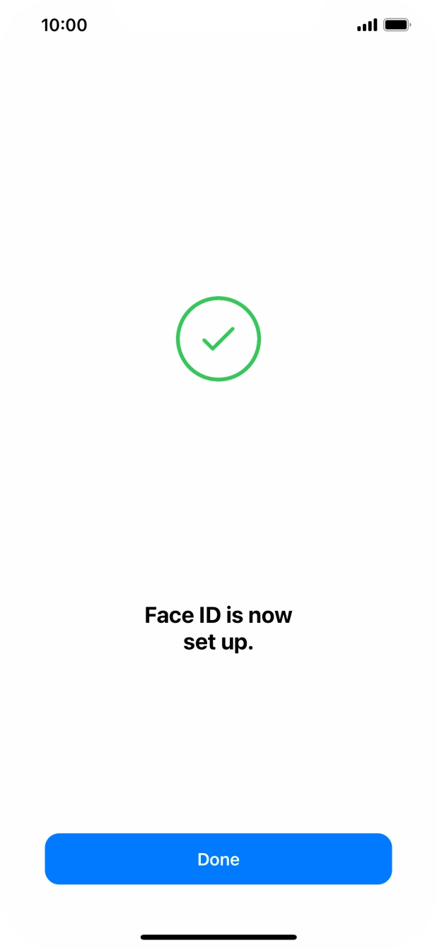 Press Done. If you haven't previously selected a phone lock code, key in a code of your own choice twice.