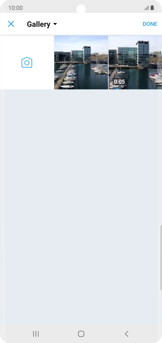 Press the required picture or video clip.