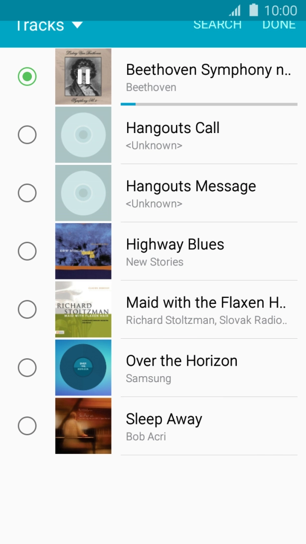 Once you've found a ring tone you like, press DONE.
