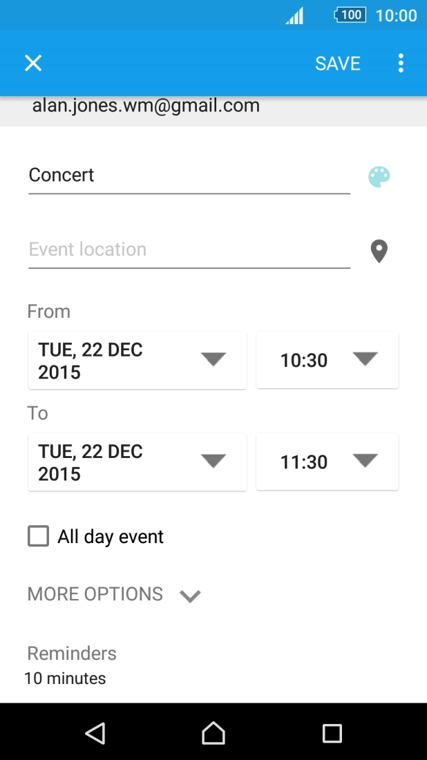 Press the field below 