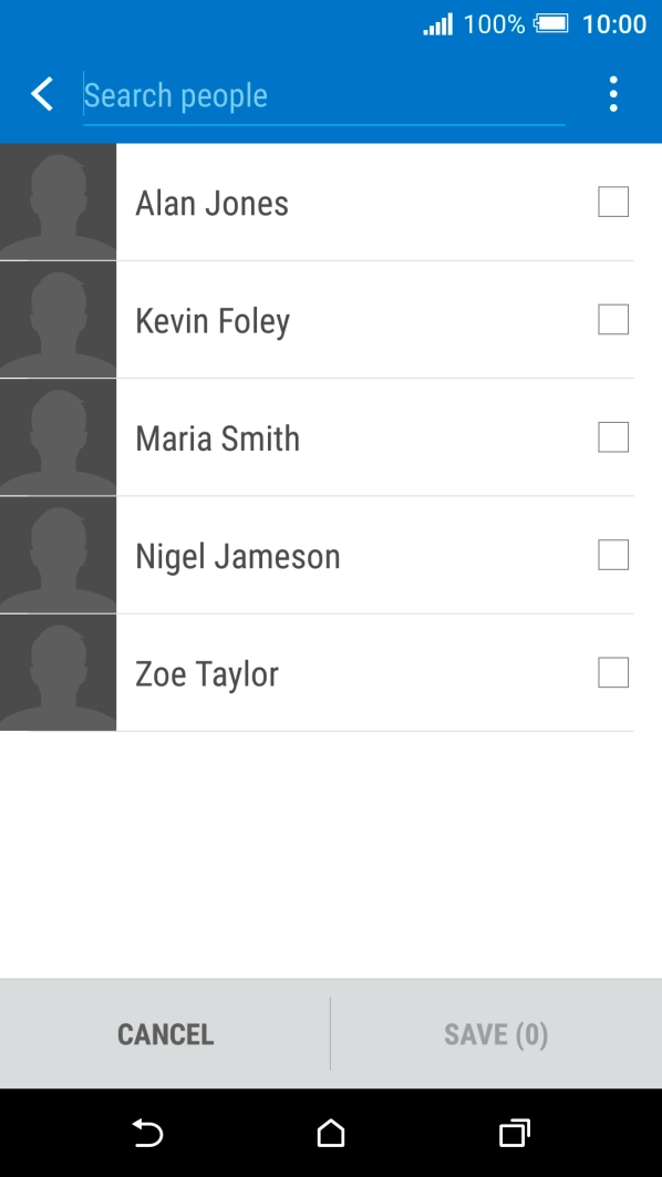 Press the menu icon.