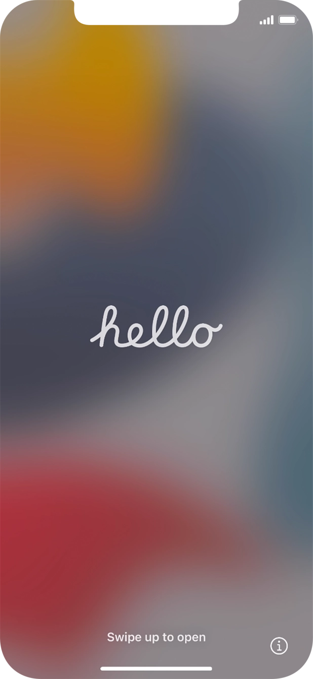 Slide your finger upwards starting from the bottom of the screen.