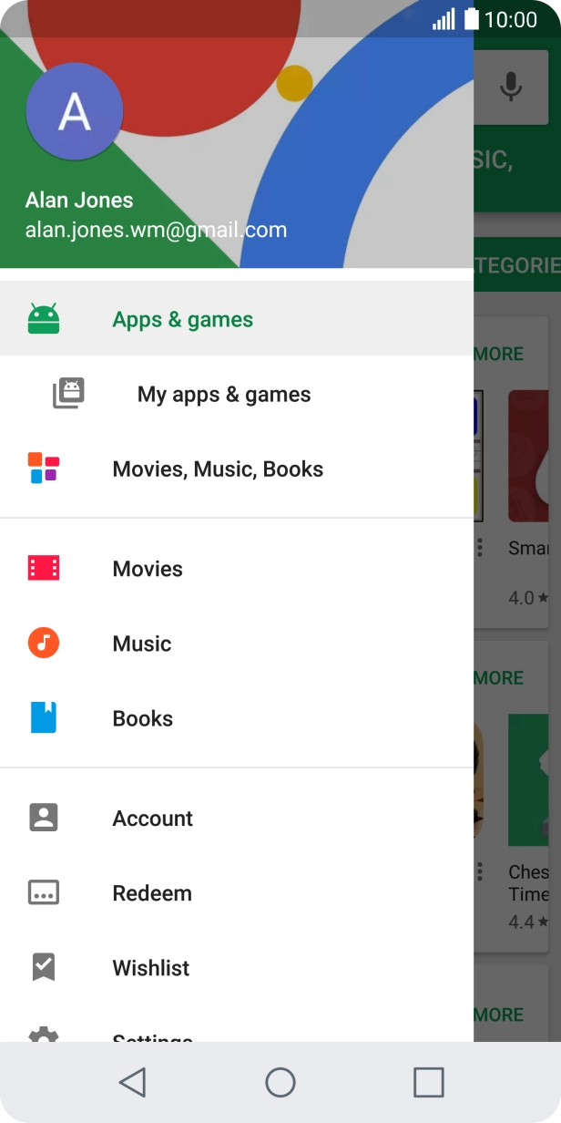 Press My apps & games.