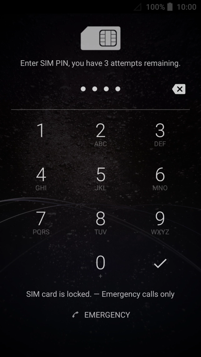 If you're asked to key in your PIN, do so and press the confirm icon.