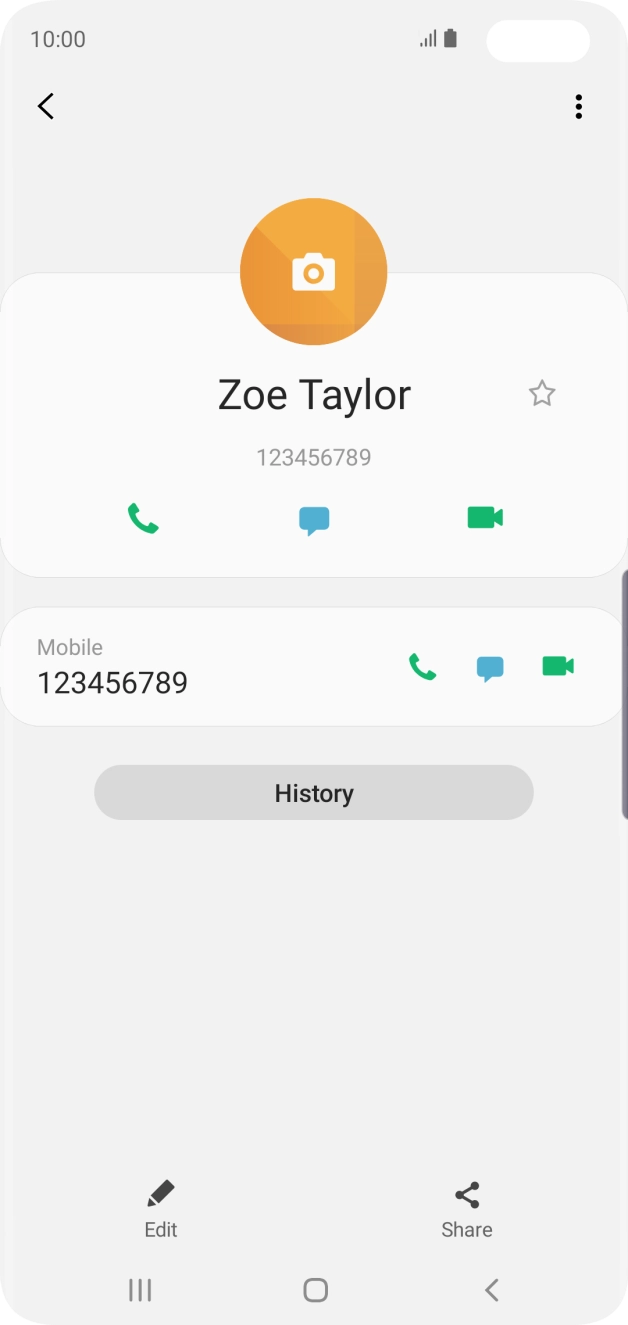 Press the call icon next to the required number.