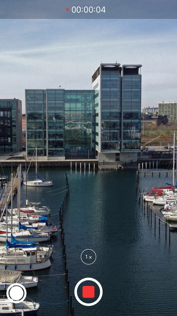 Press the stop icon to stop recording.