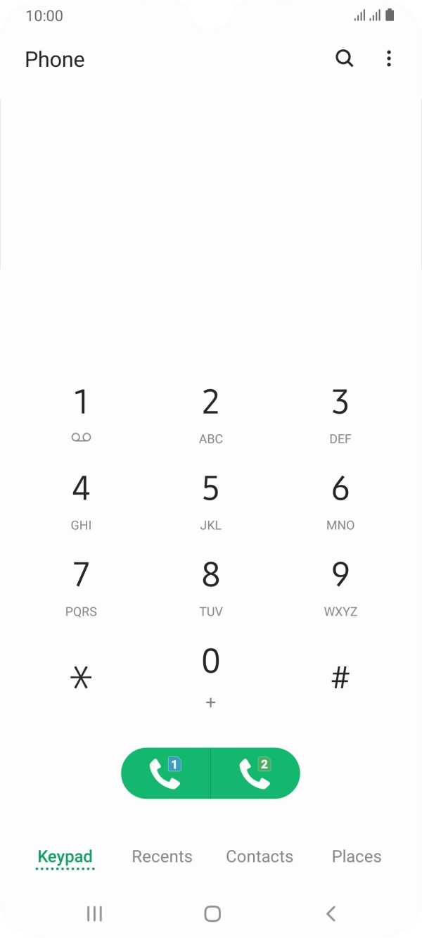 Press the menu icon.