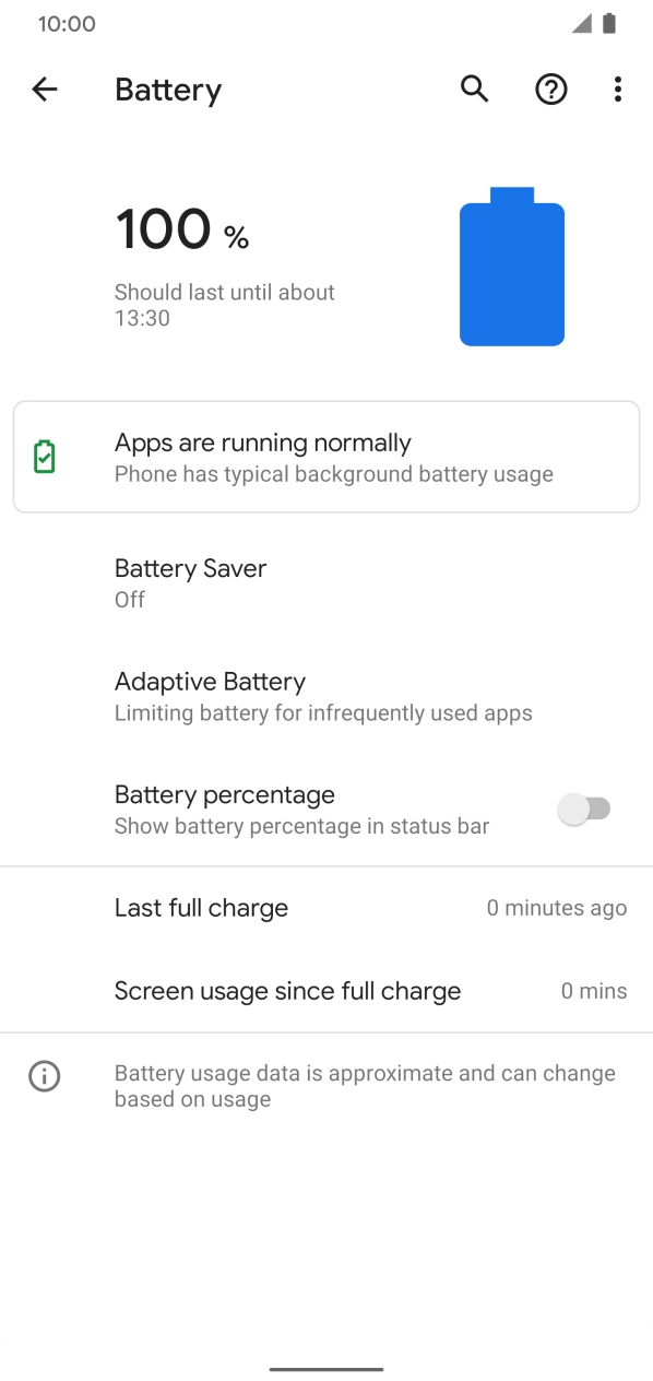 Press Battery Saver. Press Battery Saver.