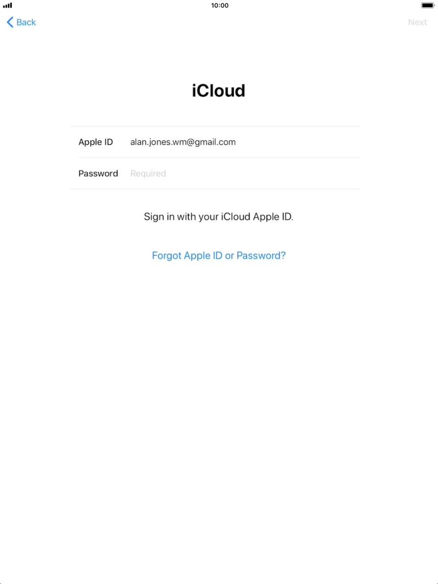 Press the field next to 