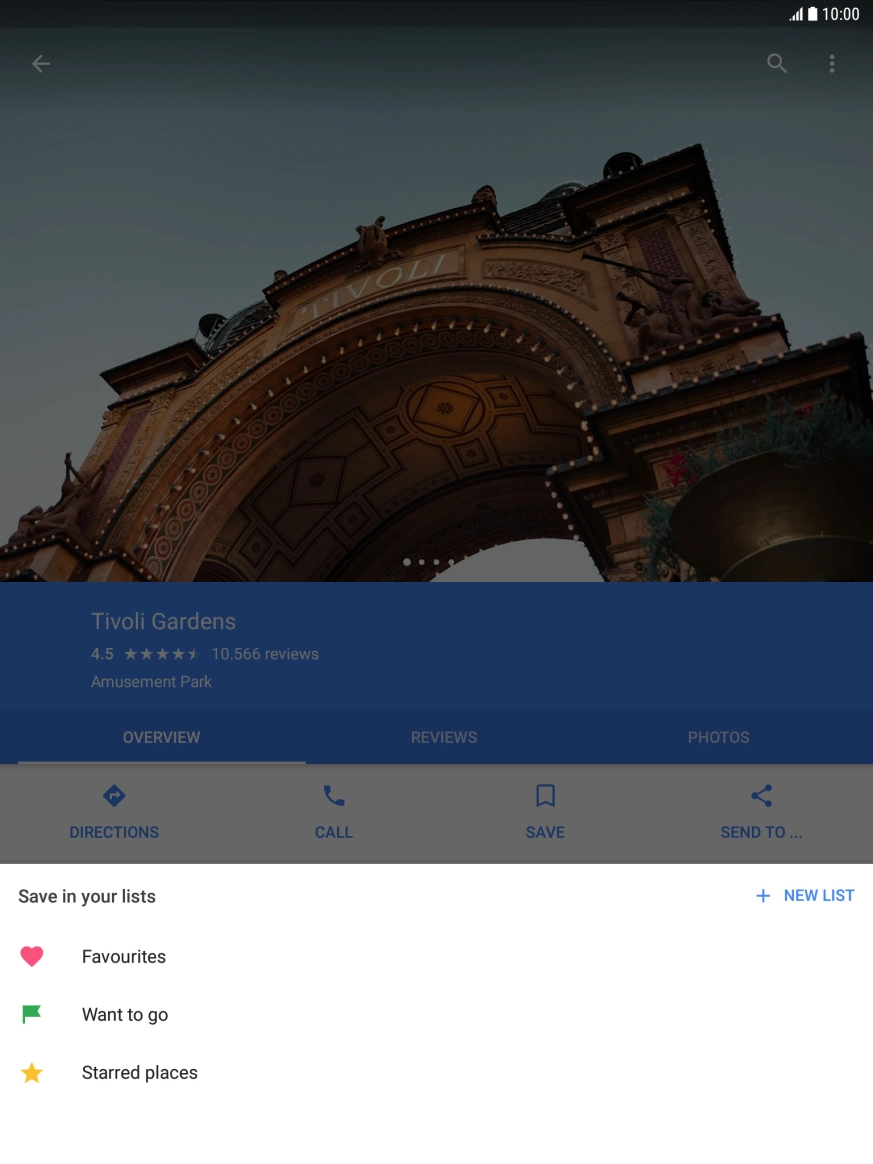 Press the required setting.