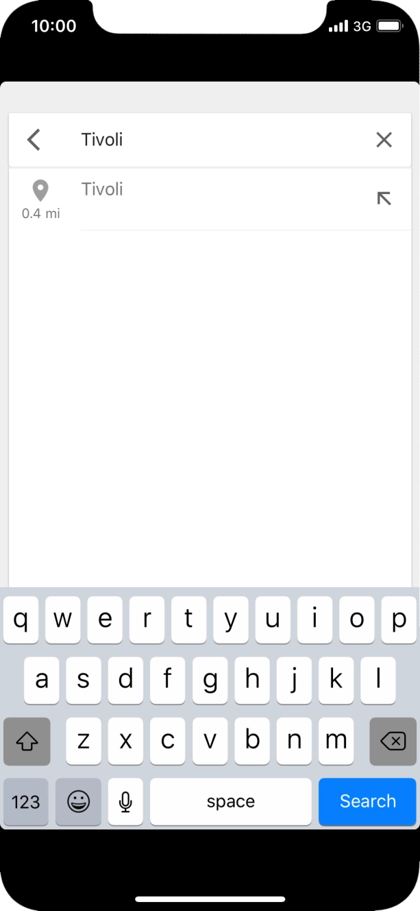 Press the required destination.