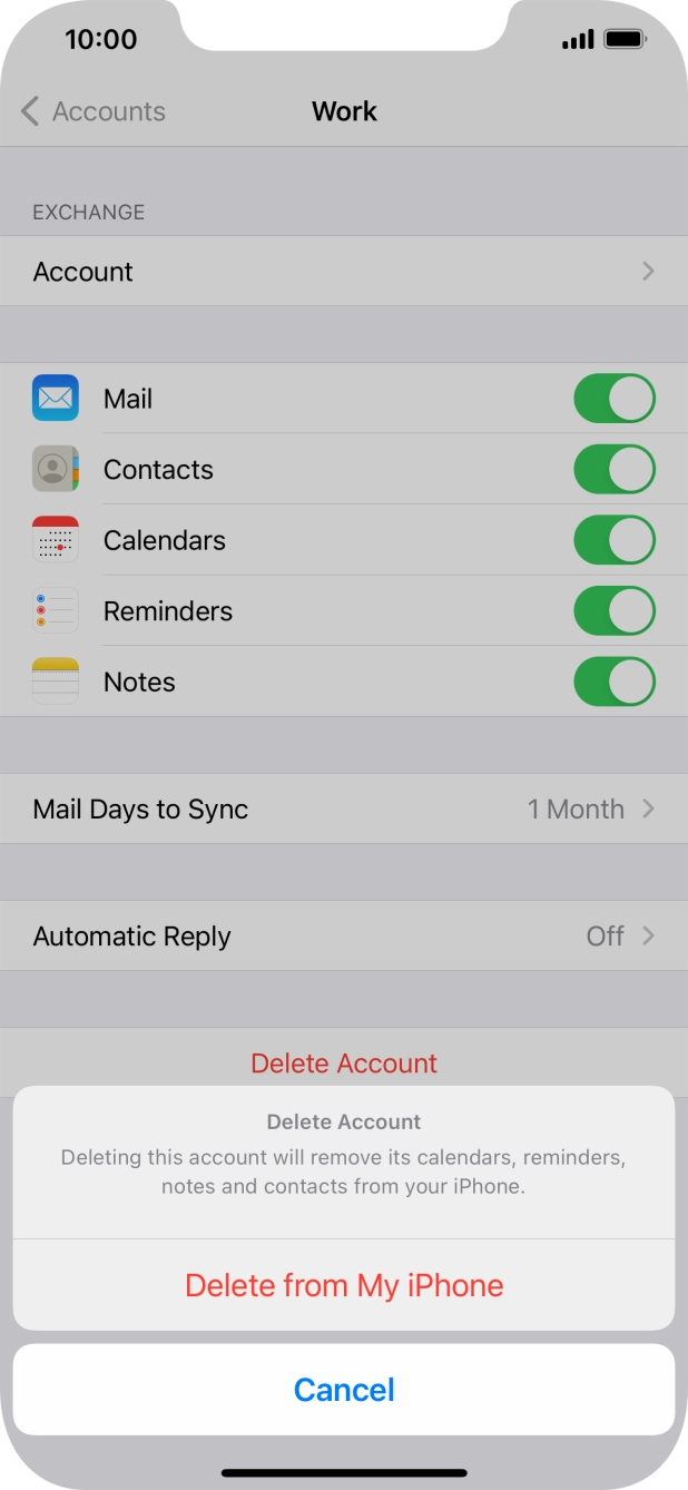 Press Delete from My iPhone.