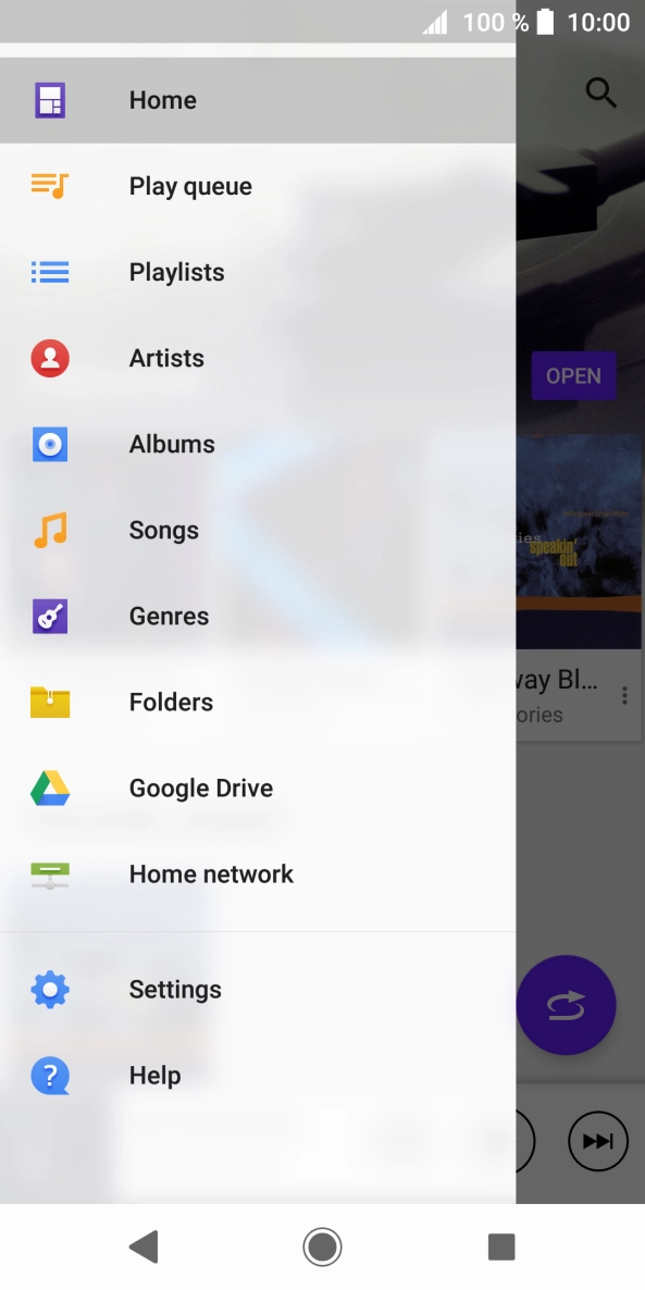 Press the required category and go to the required audio file.