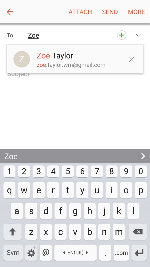 Press the required contact. Press the required contact.