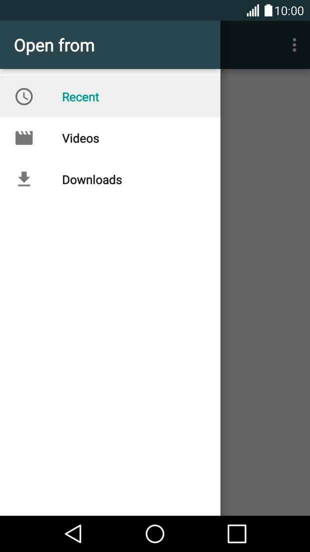Press Videos and go to the required video clip.