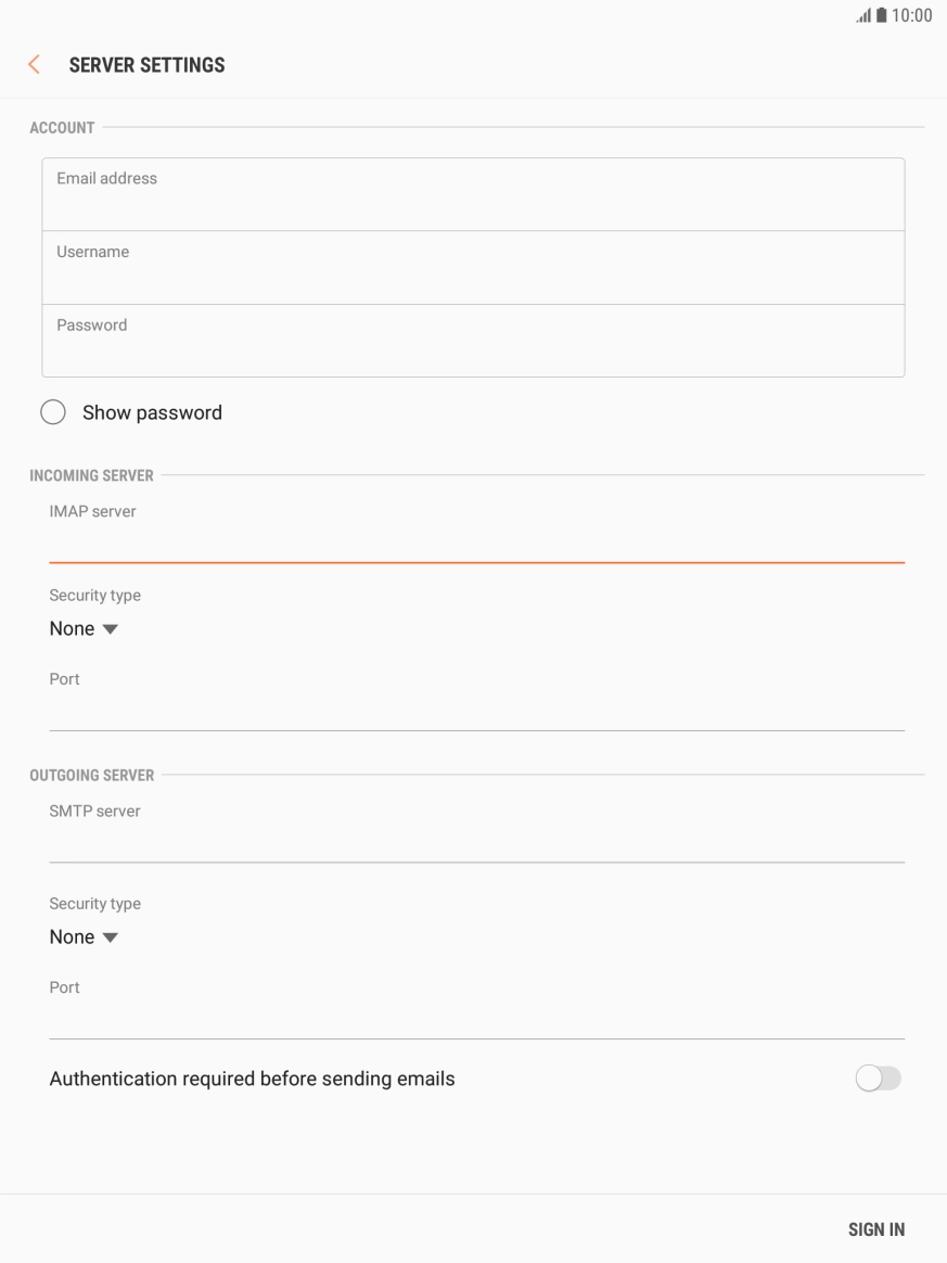Press the drop down list below 