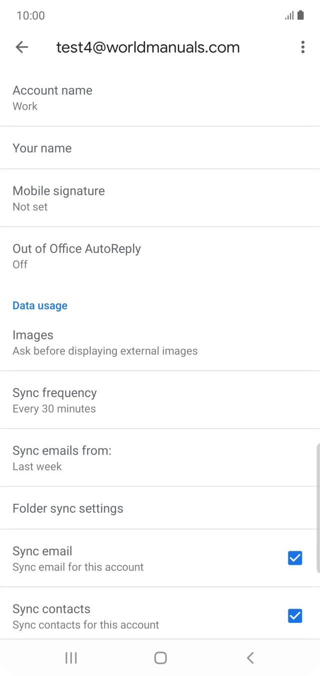 Press Your name and key in the required sender name.