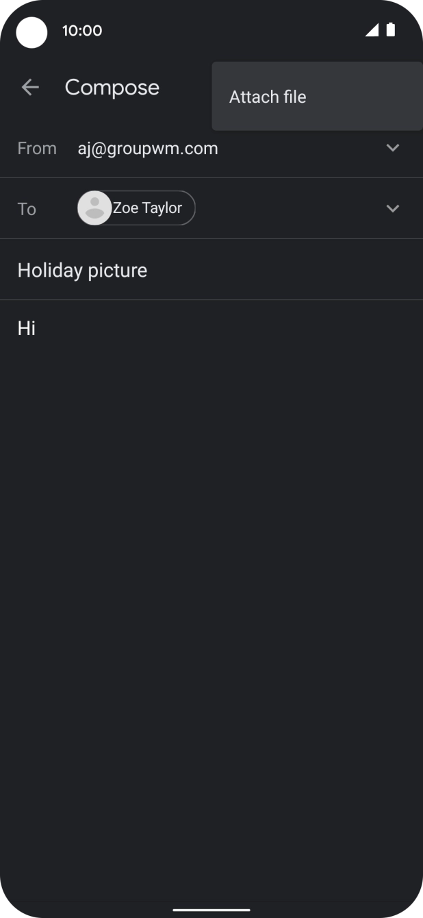Press Attach file and go to the required folder. Press Attach file and go to the required folder.