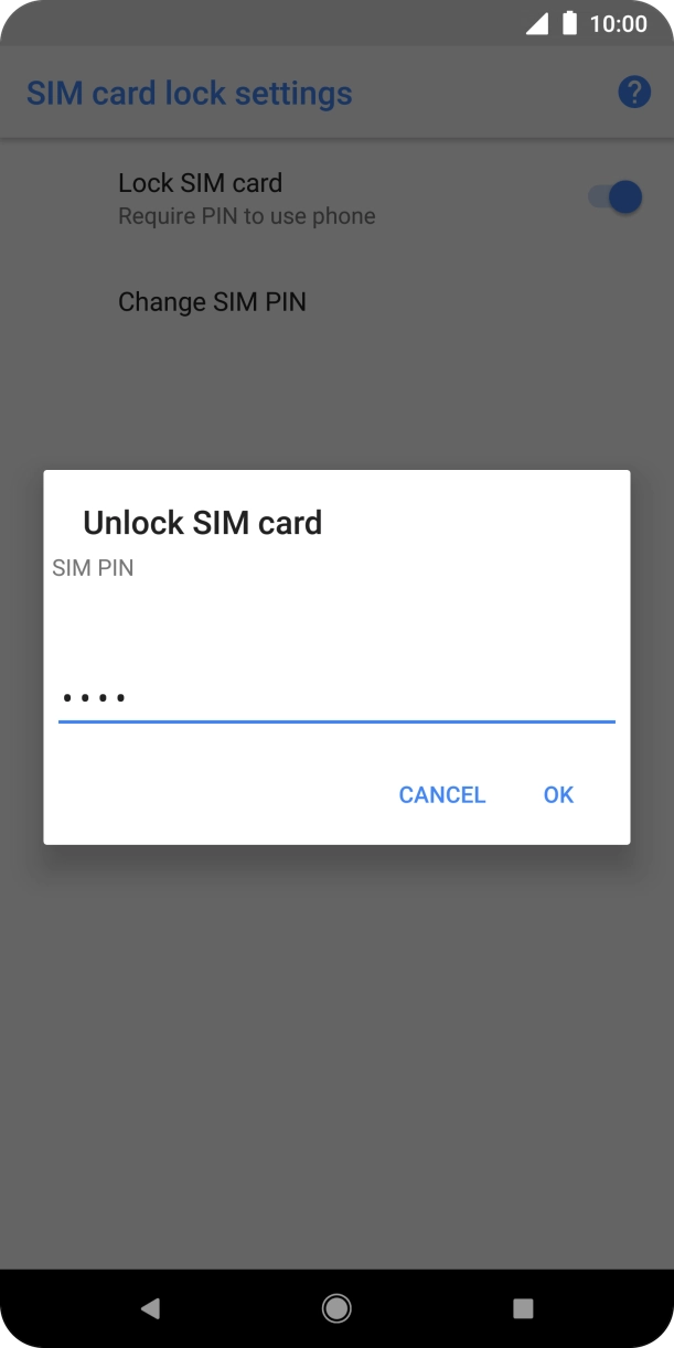 Key in your PIN and press OK.