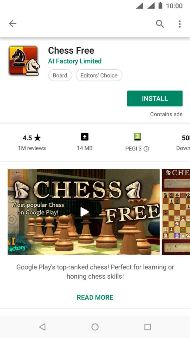 Press INSTALL and follow the instructions on the screen to install the app.