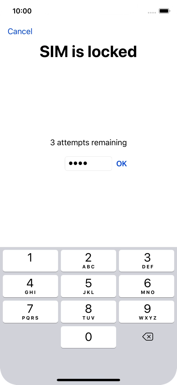 If your SIM is locked, key in your PIN and press OK.