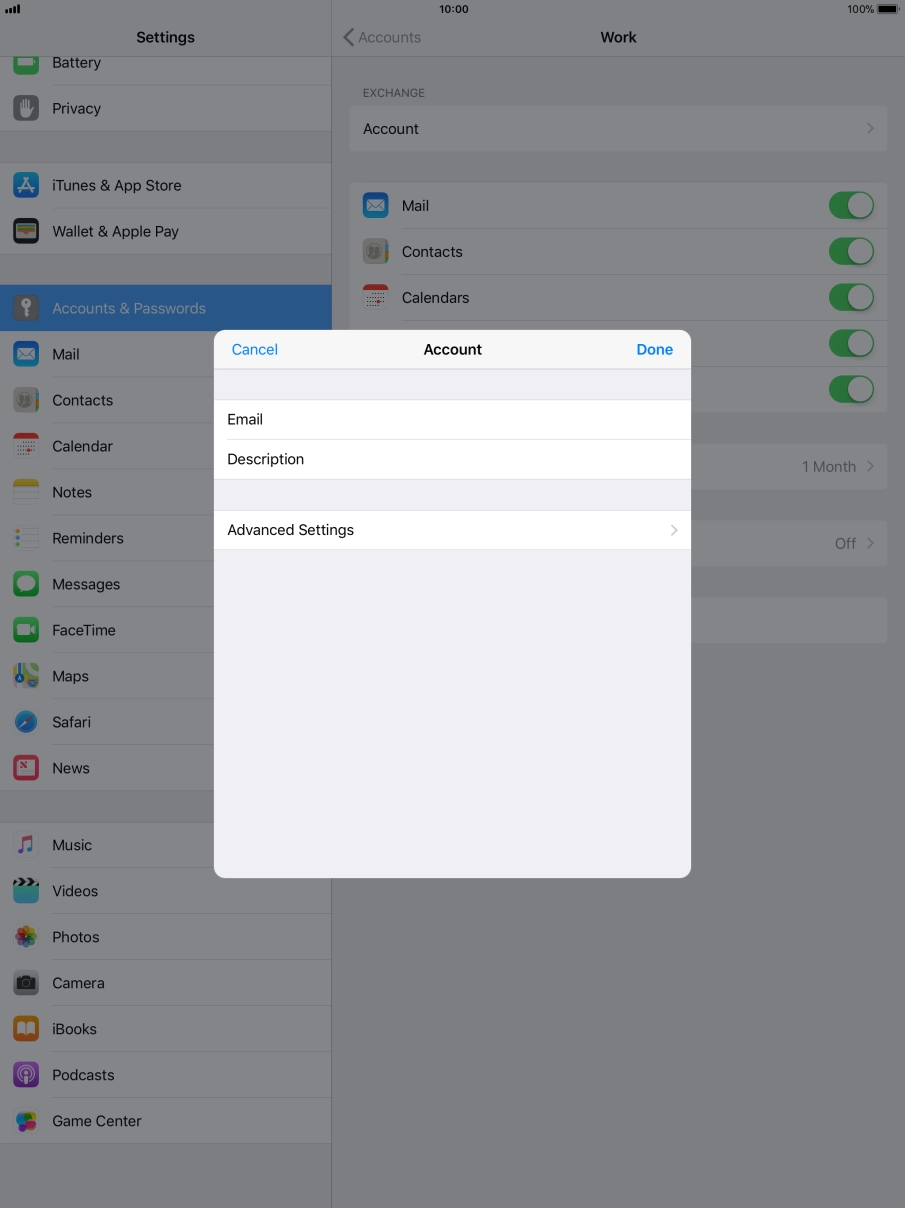 Press Advanced Settings.