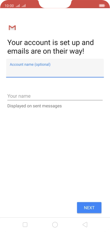 Press Your name and key in the required sender name. Press Your name and key in the required sender name.