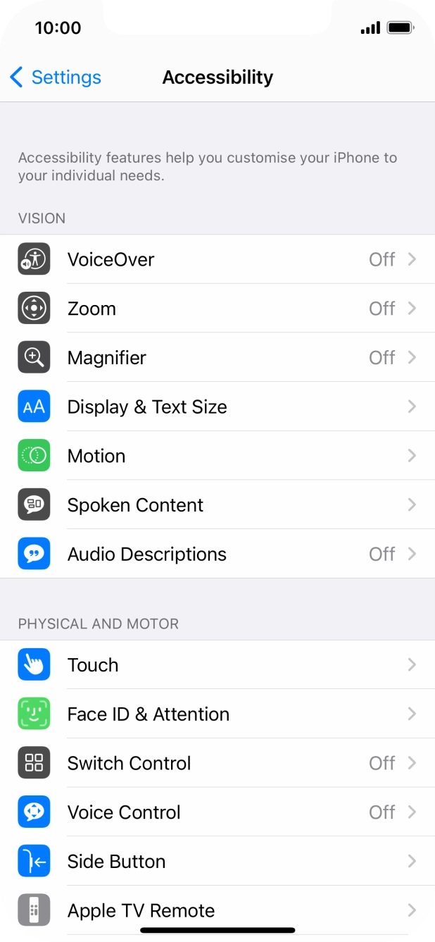 Press Display & Text Size.