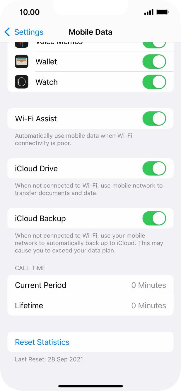 Press the indicator next to 