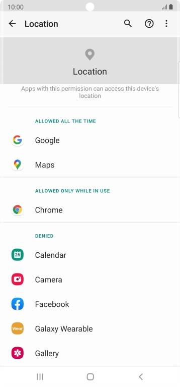 Press the required app. Press the required app.
