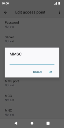 Key in http://mmsc.telstra.com:8002 and press OK.