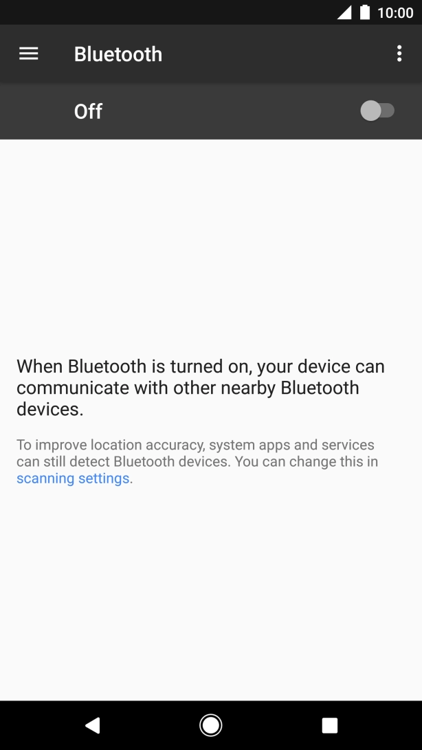 Press the indicator to turn the function on or off.