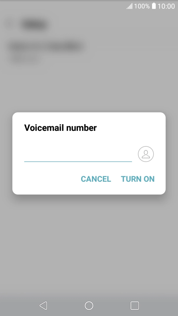 Key in +61101 and press TURN ON.