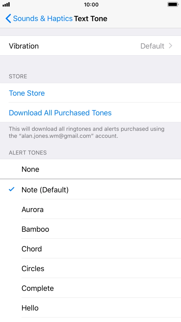 Press the different message tones to hear them.