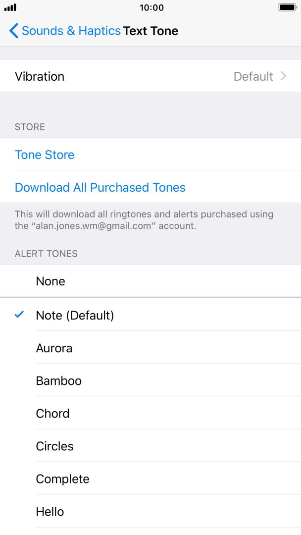 Press the different message tones to hear them.
