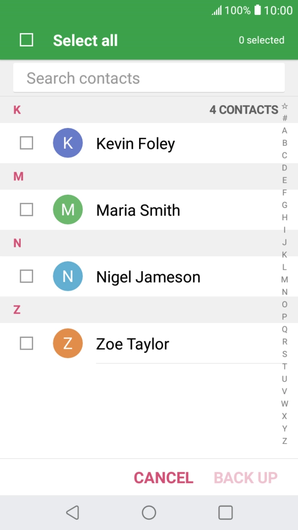 Press the field next to 