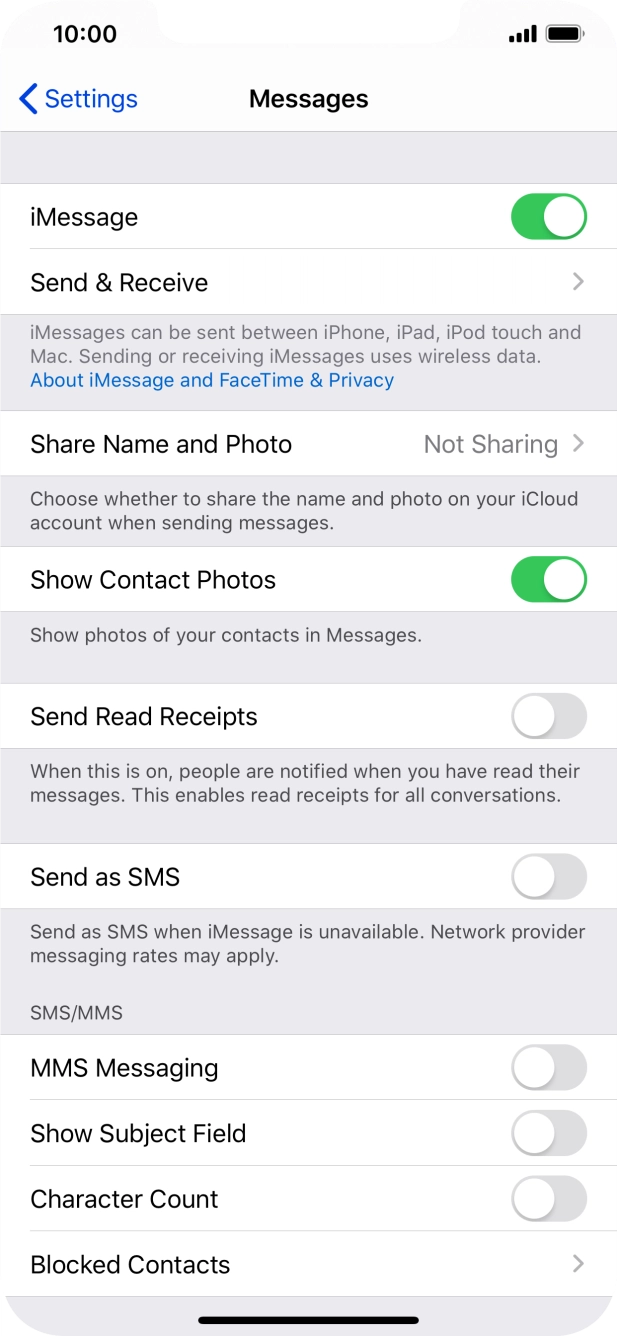 Press the indicator next to 