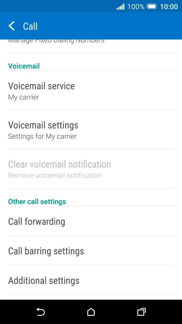 Press Additional settings.